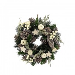 CORONA DIY BIANCO/GRIGIO 30cm