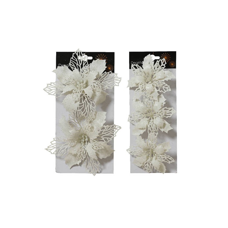 POINSETTIA C/CLIP 2ass.ti BIANCO 1PZ