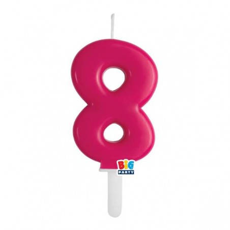 CANDELINA NUMERO 8 TINY PLUMP CHERRY 7cm