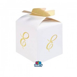 SCATOLINA CUBETTO PORTACONFETTI 5x7x5cm LETTERA E 10pz