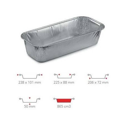 TEGLIA ALLUMINIO PLUM CAKE 22x9 100PZ R15G CONTITAL