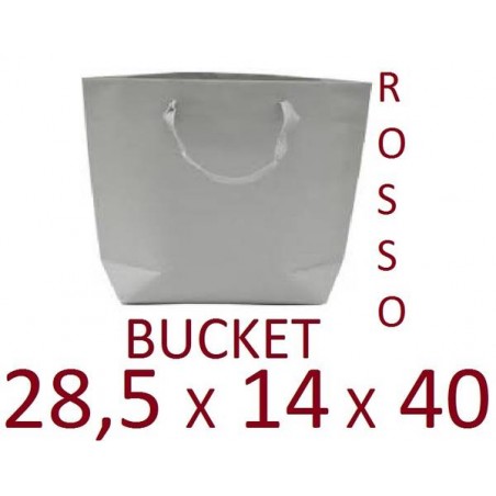 BORSA CARTA BUCKET 28,5+14x40cm ROSSO