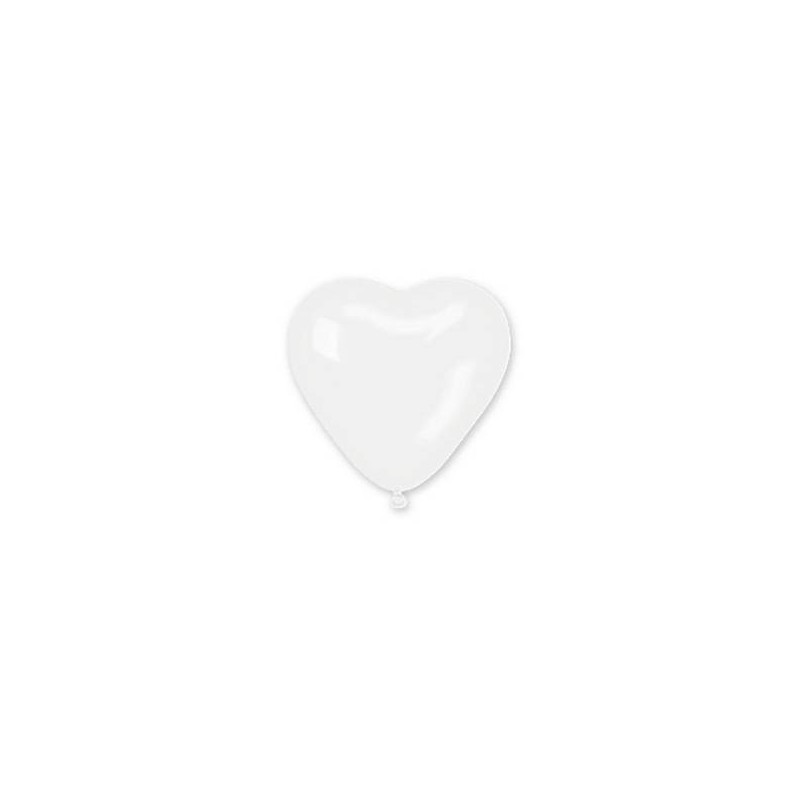 PALLONCINI CUORE 11 28cm BIANCO 100pz