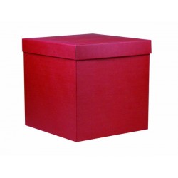 SCATOLA F/COPERCHIO QUADRATELLA 33x33x33cm GOFFR. ROSSO PORTATA 10kg
