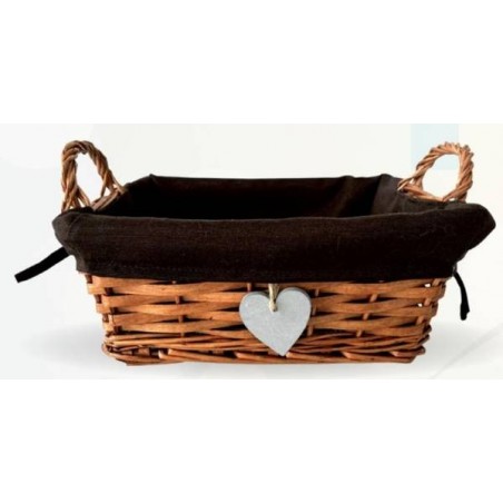 CESTO RETTANGOLARE C/CUORE 30x23x11cm CEN01235