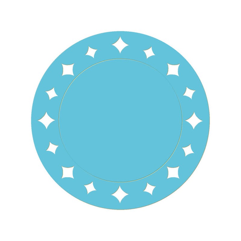 SOTTOPIATTI CARTONCINO ø33cm 6pz TURCHESE