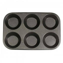 TEGLIA ANTIADERENTE 6 MUFFIN LISCI 30,5x20,5cm
