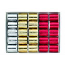 ROCCHETTO NASTRO SPLENDID METAL mm10x10mt 6870 ASS.TI 1pz