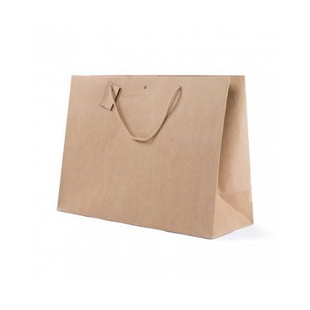 SHOPPER CARTA KRAFT CON TAG & FORO 16+8x14cm AVANA