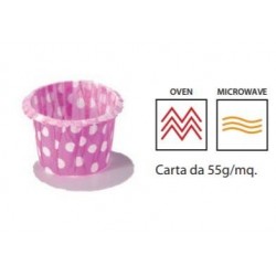PIROTTINI MUFFIN 30x30mm POIS FUXIA 120pz