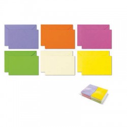 BIGLIETTO + BUSTA 7,5x11,2cm ISCHIA 10pz COLOR