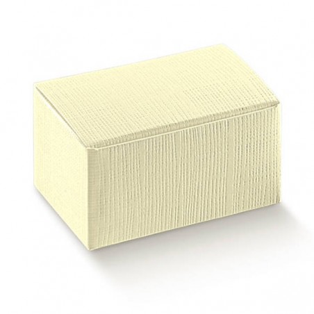 SCATOLA RIVESTITA SETA AVORIO 20x12x8,5cm