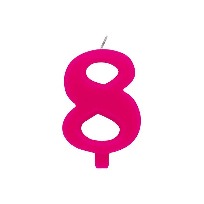 CANDELINA SCINTILLANTE FUCSIA N°8 9,5cm