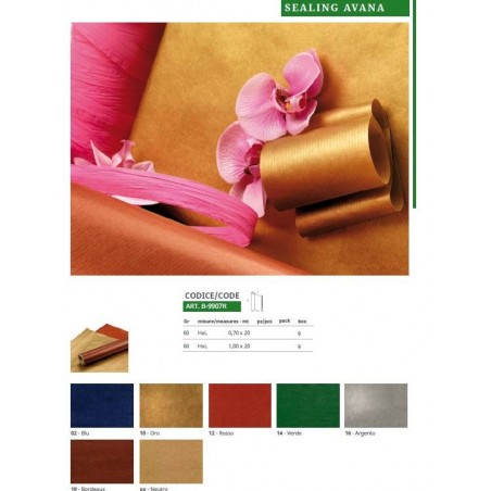 BOBINA CARTA SEALING COLOR H.100x20mt ARGENTO