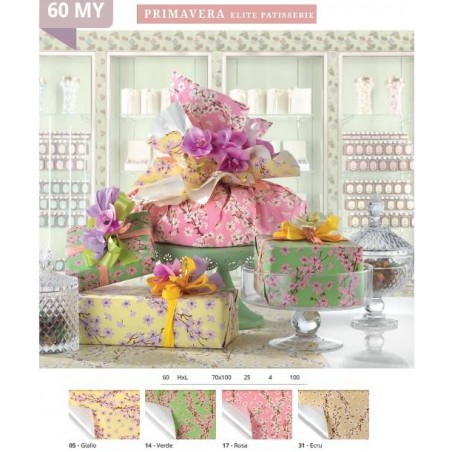 BOBINA PPL PERLATO H.100x25mt CILIEGIO COLORS ACQUA MARINA