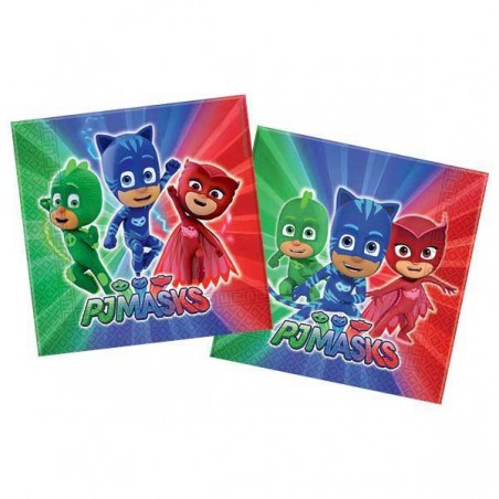 TOVAGLIOLI 33x33cm SUPER PIGIAMINI PJ MASKS 20pz