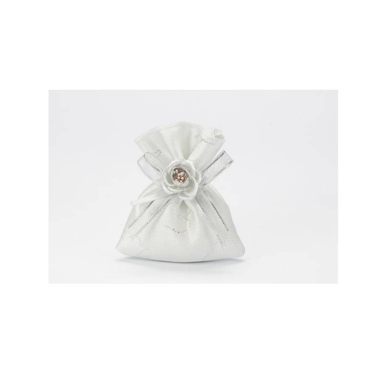 SACCHETTO MINI BT. LAMè ARGENTO A1902 10pz