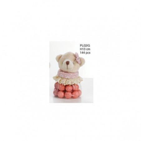 BOTTIGLIETTA PELUCHE ORSO GIRL 13cm PL02/G