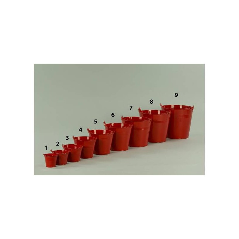 SECCHIELLO IN LATTA ø7x6cm ROSSO