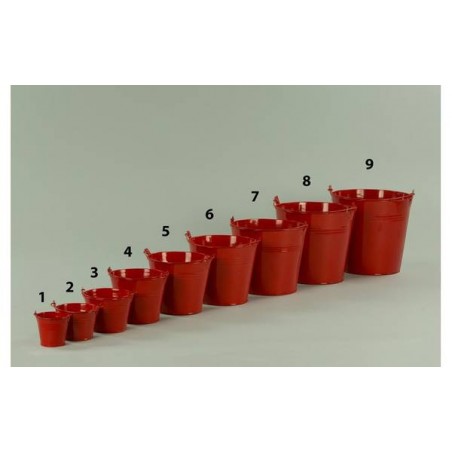 SECCHIELLO IN LATTA ø7x6cm ROSSO