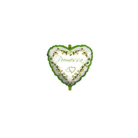 PALLONE MYLAR CUORE PROMESSA CLASSIC FLOWER 45cm