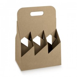 CESTELLO 6 BOTTIGLIE 27x18x35cm AVANA