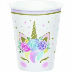 BICCHIERE CARTA 266ml UNICORNO BABY 8pz