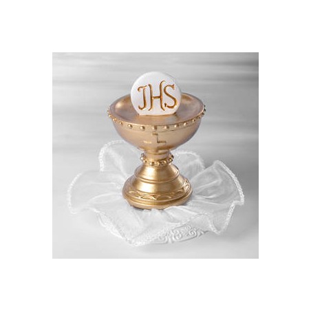 CAKE TOPPER COMUNIONE CALICE C/OSTIA E CIUFFO ART.27060