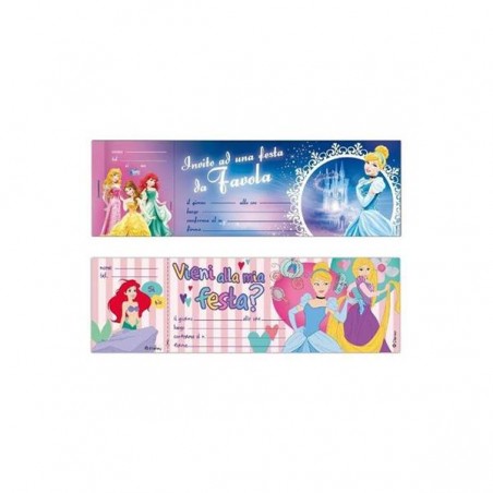 BLOCCHETTO INVITI PRINCIPESSE 10pz