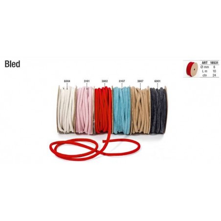 ROCCHETTO BLED mm6x10mt ROSSO 3802