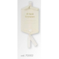 PERGAMENA C/LACCIO GLI SPOSI RINGRAZIANO 10pz