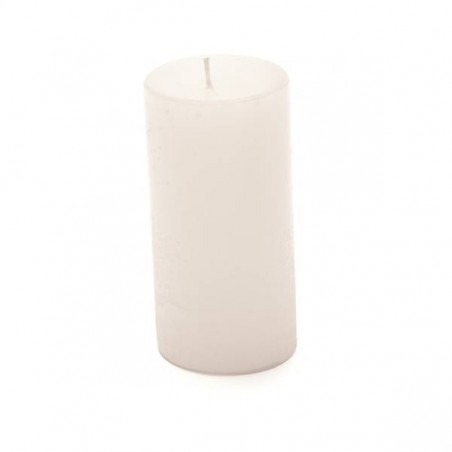 MOCCOLO TONDO CERA BIANCO 10x20cm RUSTICO