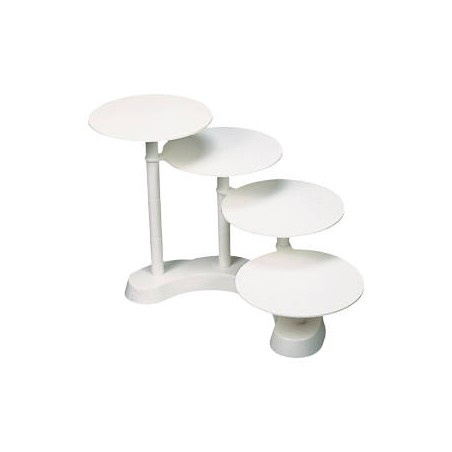 ALZATA PLASTICA BIANCA 4 PIANI NUVOLA ART.30073