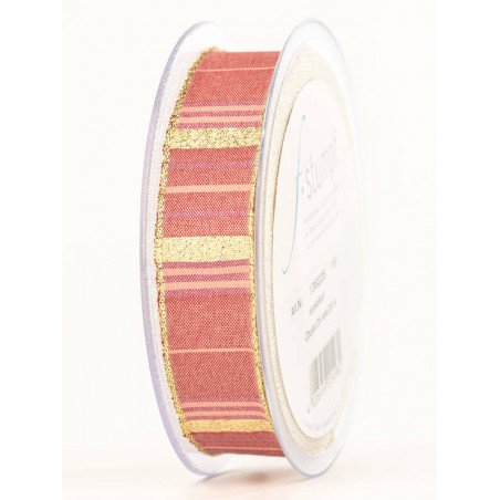 NASTRO TESSUTO LAME' CHALET mm25x20mt ROSSO SCURO