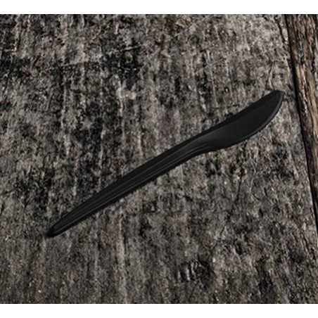 COLTELLI MATER-BI BIO COMPOSTABILI NERO 100pz USOBIO