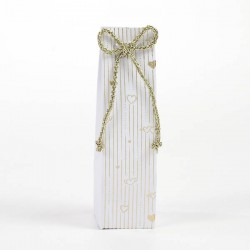 SCATOLA ASTUCCIO ALTA RIGHE CUORI ORO 3,5x3,5x13cm 20pz