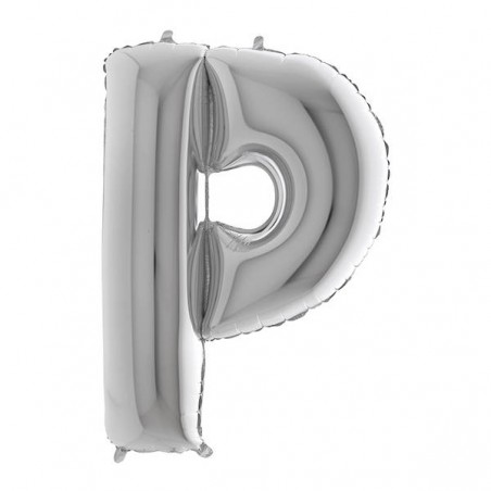 PALLONE MYLAR LETTERA P 40 102cm SILVER