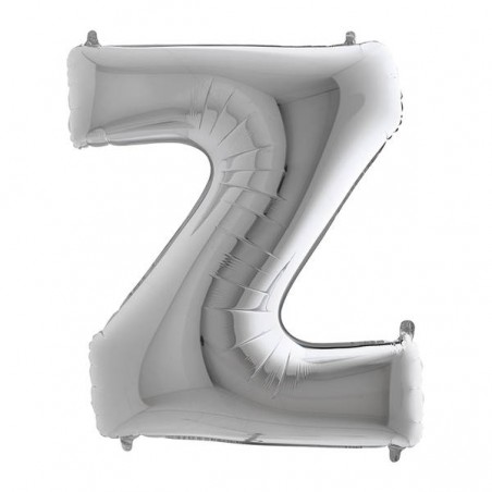 PALLONE MYLAR LETTERA Z 40 102cm SILVER