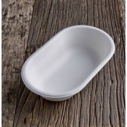 VASCHETTA PATATINE POLPA OVALE 18x11cm BIO COMPOSTABILE 50pz