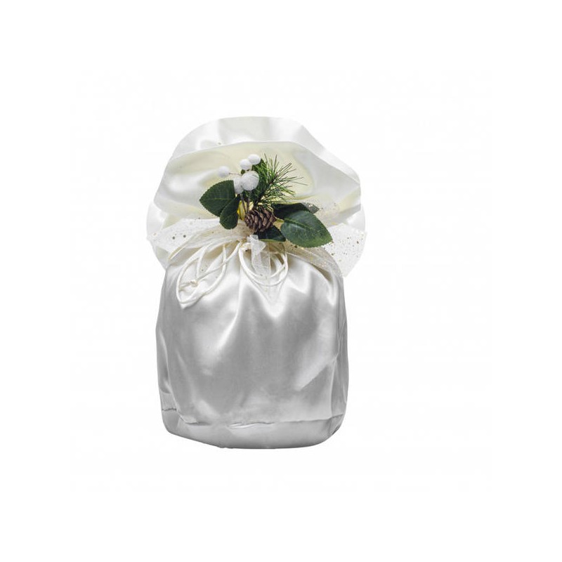 PORTAPANETTONE ORGANZA SATIN 35x23cm AVORIO 1pz
