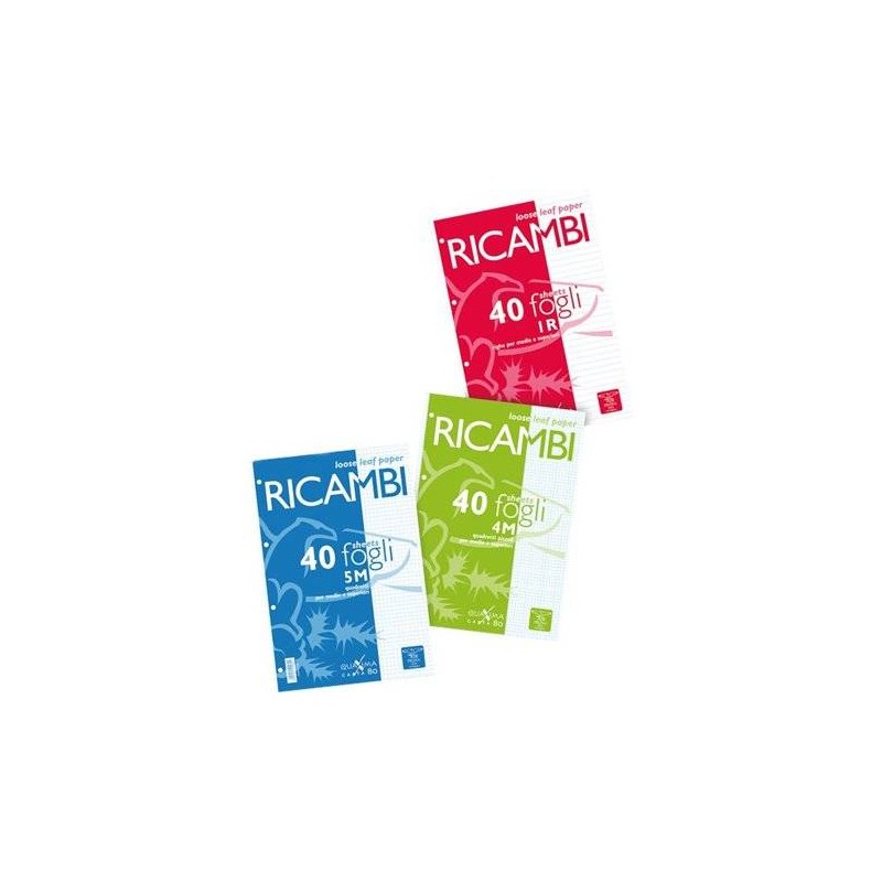 RICAMBI QUADERNO 90gr 40fg 4mm BM