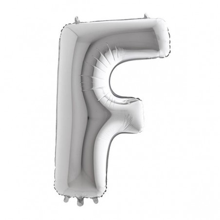 PALLONE MYLAR LETTERA F 40 102cm SILVER