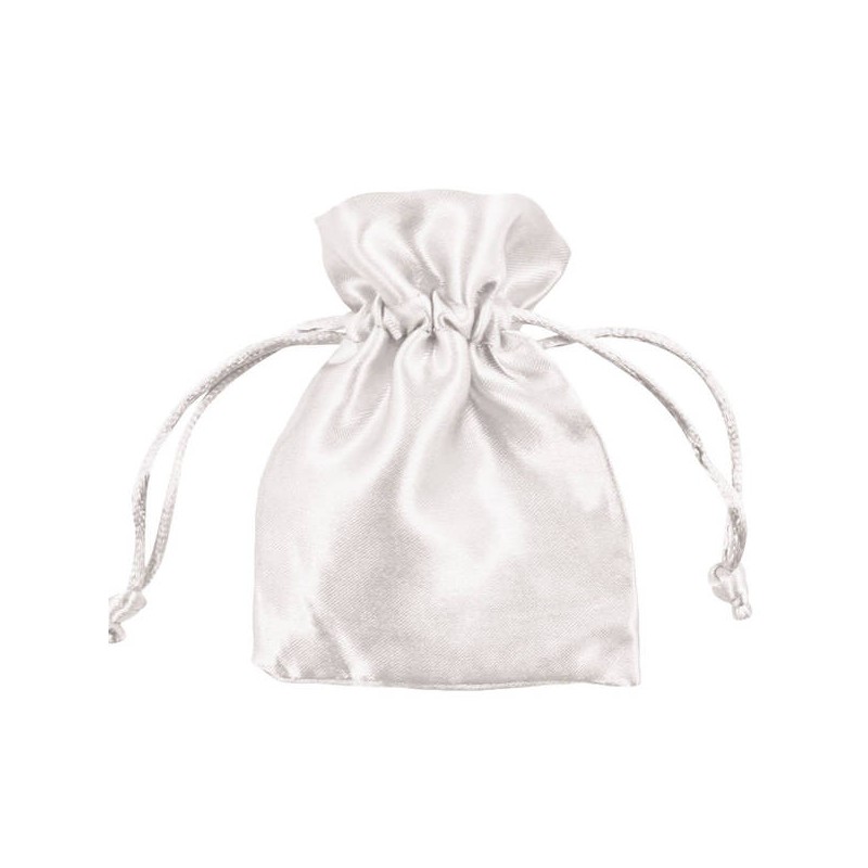 SACCHETTI ORGANZA SATIN BAGS 12X17 10pz STAR A-BIANCO