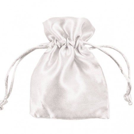 SACCHETTI ORGANZA SATIN BAGS 12X17 10pz STAR A-BIANCO