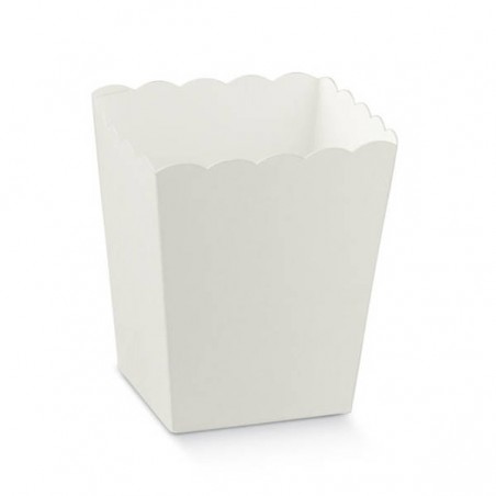 VASO IN CARTONCINO 7x7x11cm WHITE 10pz