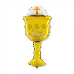 PALLONE MYLAR CALICE PRIMA COMUNIONE 51x119cm