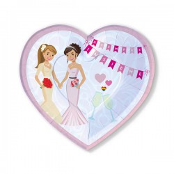 PIATTI CUORE 26X24 PER SEMPRE INSIEME PIN 6pz