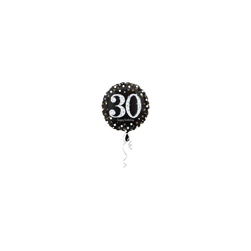 PALLONE MYLAR 45cm SPARKLING BIRTHDAY 30