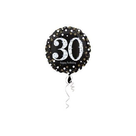 PALLONE MYLAR 45cm SPARKLING BIRTHDAY 30