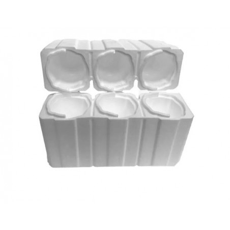 CANTINETTA VERTICALE POLISTIROLO 6 POSTI BOTTIGLIA 0,75lt MAGGIORATA 65x37x11cm